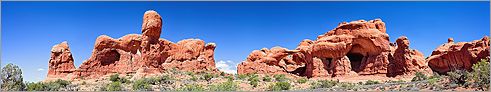 Double Arch en vue panoramique - Arches National Park (CANON 5D + EF 50mm)