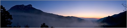 Brume & jour naissant sur le col de Bleine (CANON 10D + EF 17-40 L)