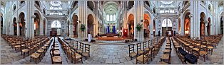 Cathédrale de Senlis en vue panoramique sur 360° (Oise) CANON 5D MkII + EF 14mm F2,8 L II USM