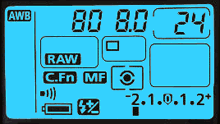 Ecran LCD du CANON D60