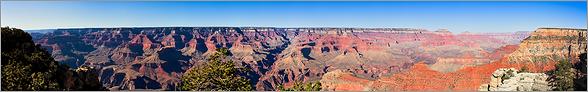 Grand Canyon NP - Yavapai Point en vue panoramique le soir (CANON 5D + EF 50mm)