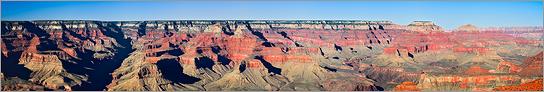 Grand Canyon NP - Yavapai Point en vue panoramique au soir (CANON 5D + EF 100 macro)