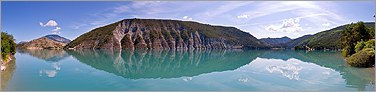 Panoramique sur le lac de Castillon (CANON 10D + EF 17-40 L)