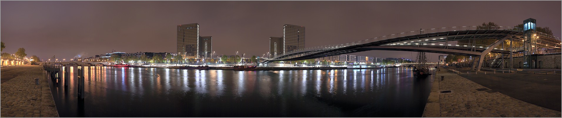 Bibliothéque Nationale de France - passerelle Simone de Beauvoir - Quai Mauriac - Seine - PARIS (CANON 5D + EF 35mm L F1,4)